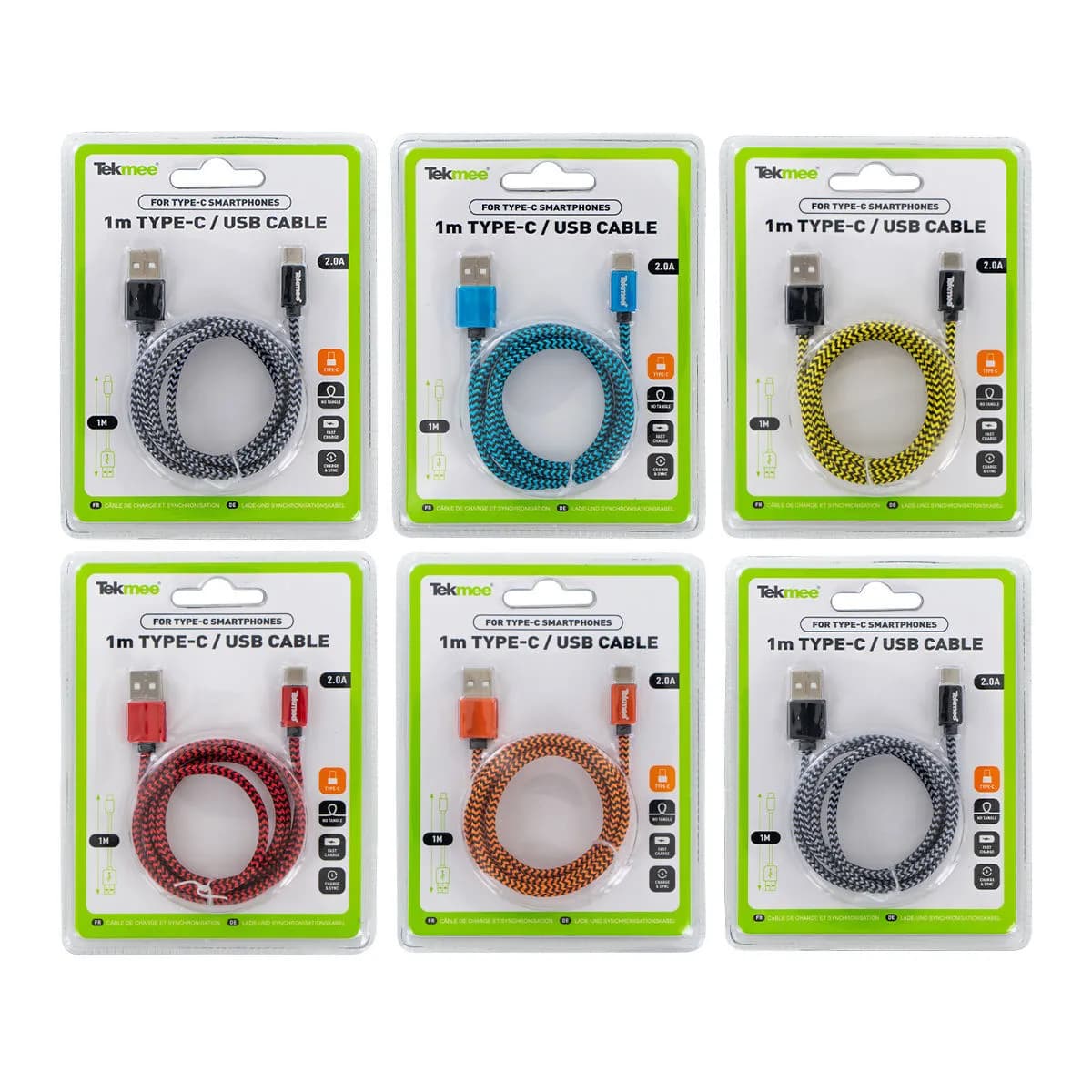 USB-kabel (Micro & C) 1m
